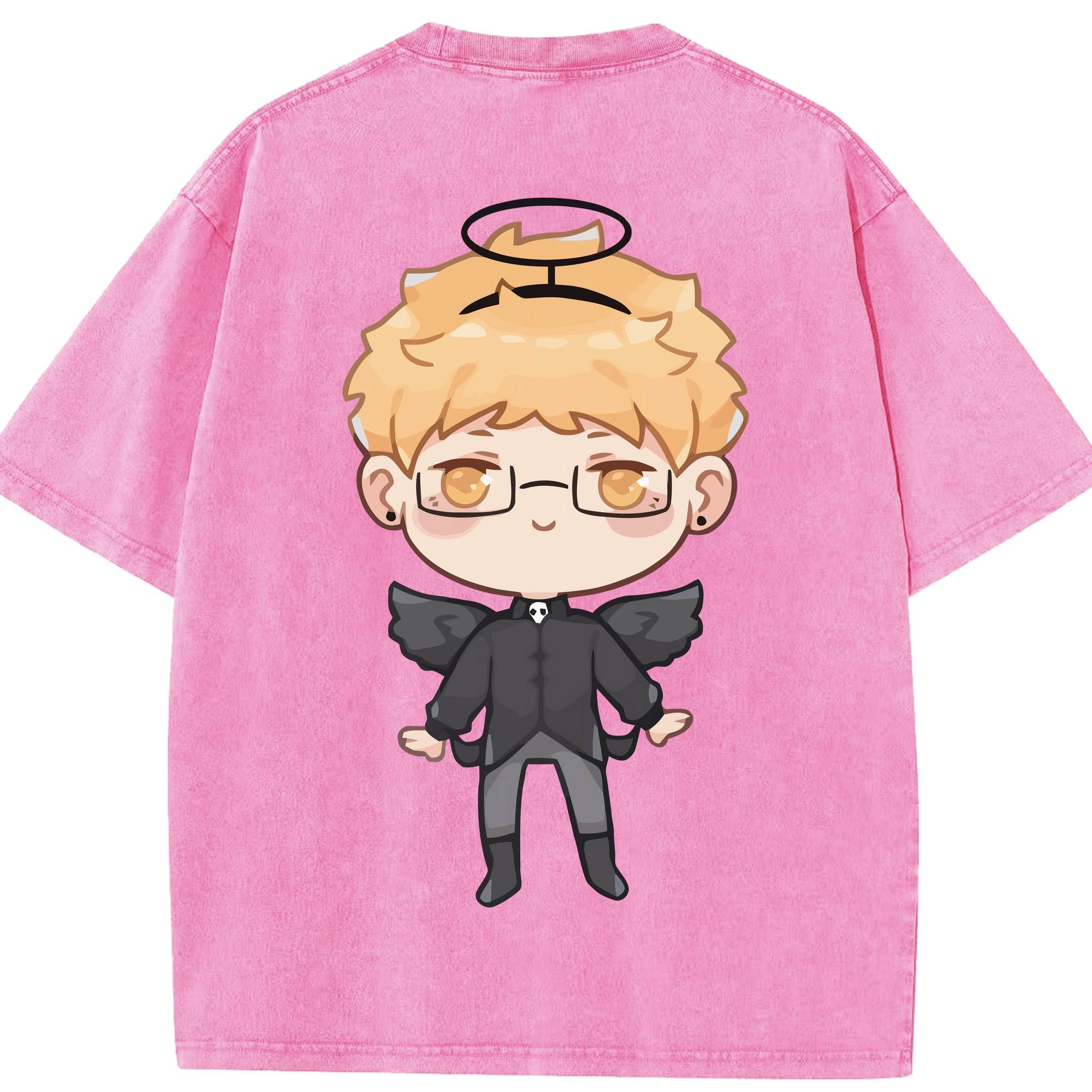 （画像用） ハイキュー!! Haikyu!! 綿100% ヴィンテージ風 半袖Tシャツ（背面プリント）